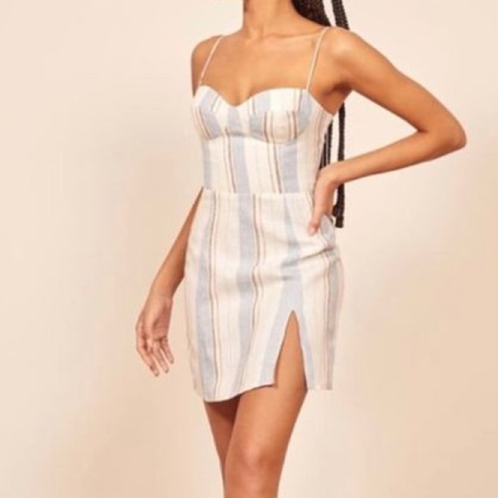 Reformation Starling Dress in Napoli Stripe